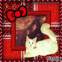 {Cat in Red} - Besplatni animirani GIF