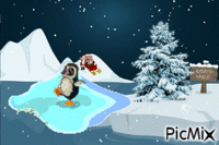Dancing Penguin GIF animata