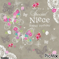 Happy Birthday Niece - Бесплатный анимированный гифка