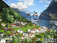 little town - Free animated GIF