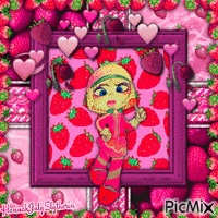 {Strawberries {And Taffyta} in Pink} - Ilmainen animoitu GIF