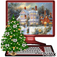 Christmas PC animovaný GIF