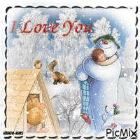 Winter-i love you Animiertes GIF