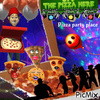 pizza party GIF animé
