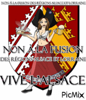 Non à la fusion des régions Alsace et Lorraine - GIF animé gratuit