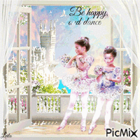 Be happy, and dance. Ballerina - GIF animé gratuit