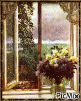 Flores na janela