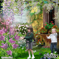 Au jardin par BBM GIF animé