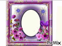 cadre fleurs animovaný GIF