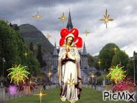 santuario de Lourdes animasyonlu GIF