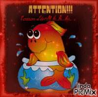 Attention au poisson d,avril Animated GIF