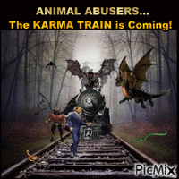 Animal Abusers ....Karma's Coming!! - Free animated GIF