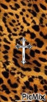Cross + Cheetah print анимиран GIF
