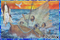 Исус идет спасать учинеков. - GIF animasi gratis