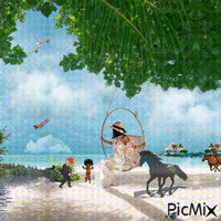 The beach animēts GIF