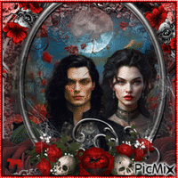 Gothic couple - Бесплатный анимированный гифка