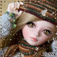 Winter Doll! - GIF animado gratis