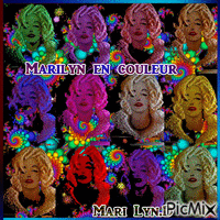 Marilyn en couleur animovaný GIF
