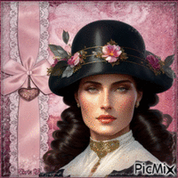 Portrait of a vintage woman - Free animated GIF