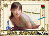 Parfum § Fille  -  jeune et belle & Bon samedi . - Animovaný GIF zadarmo