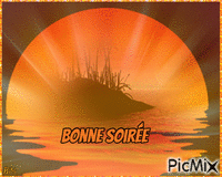 BONNE SOIREE CHERS AMI(ES) анимированный гифка