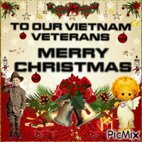 Merry Christmas Nam Vets animovaný GIF