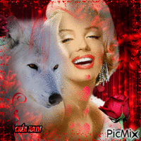 Marilyn Monroe et le loup