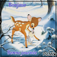 L'hiver de Bambi geanimeerde GIF