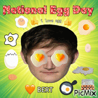 National egg day Bert Gif Animado