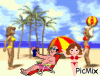 Praia animovaný GIF