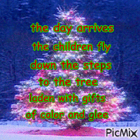 Christmas poem the day - Gratis animerad GIF