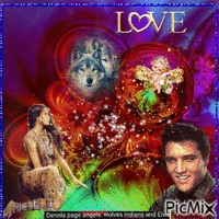 DENNIS PAGE ANGELS WOLVES INDIANS AND ELVIS - Zdarma animovaný GIF