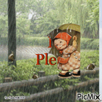 il pleut GIF animata