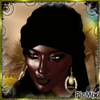 Femme arabe multicolore !!!! - GIF animate gratis