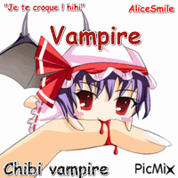 Vampire mimi - GIF animé gratuit