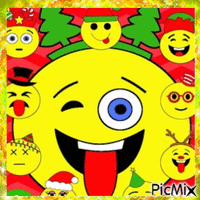 Christmas emoji art