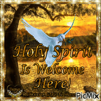 Holy Spirit Is Welcome Here! - Gratis animeret GIF