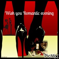 Wish you Romantic evening animasyonlu GIF