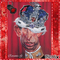 Caricature Prince Charles - GIF animado grátis