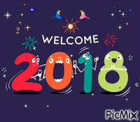 Happy New Year 2018 - Zdarma animovaný GIF