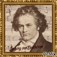 Ludwig Van Beethoven - Бесплатный анимированный гифка
