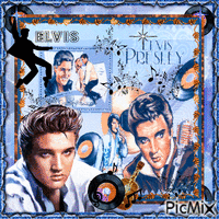 Elvis Presley, Chanteur & Acteur américain - GIF animé gratuit