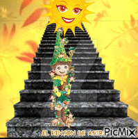 escaleras al sol GIF animado