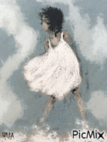 девочка в белом - Δωρεάν κινούμενο GIF