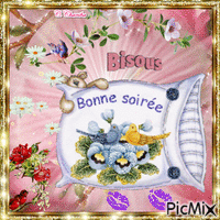 BONNE SOIRÉE BISOUS - Darmowy animowany GIF