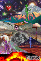 Collage del cosmos animirani GIF
