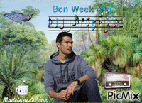 bon week end en musique animovaný GIF