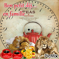 famille lion 动画 GIF