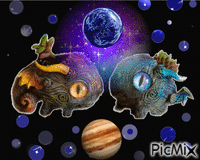 Две планеты - Bezmaksas animēts GIF