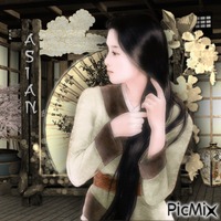 Asian woman - GIF animé gratuit
